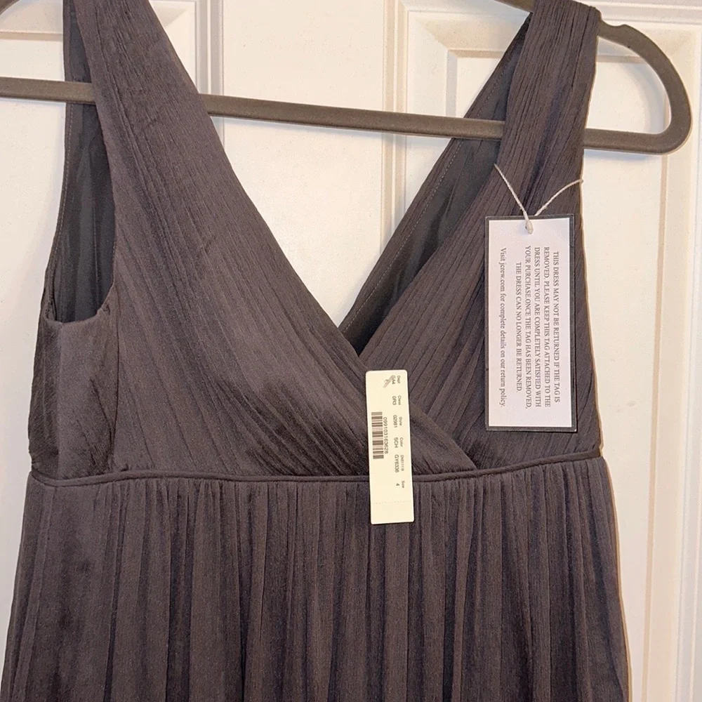 J. Crew Heidi 100%‎ Silk dress gray size 4 NWT Fairy wedding bridesmaid